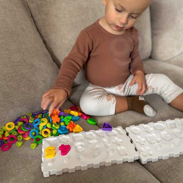 WOOPIE Montessori Puzzle 139 pieces - Brain Sorter Letters Numbers