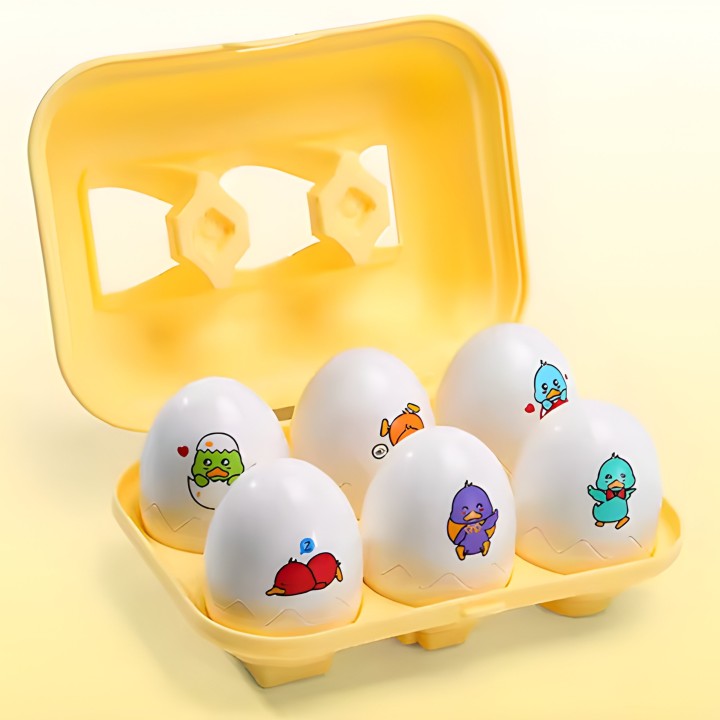 WOOPIE Układanka Sorter Montessori Kurczaczki Jajka 6szt - Zabawka