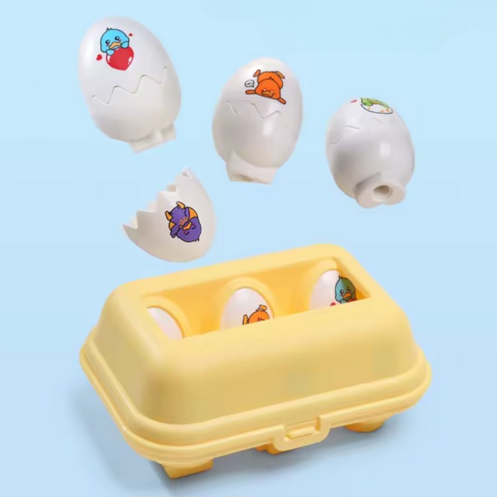 WOOPIE Układanka Sorter Montessori Kurczaczki Jajka 6szt - Zabawka