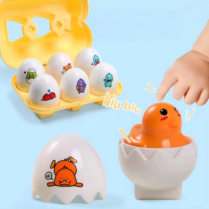 WOOPIE Montessori Chick Egg Sorter Puzzle 6 pcs - Toy
