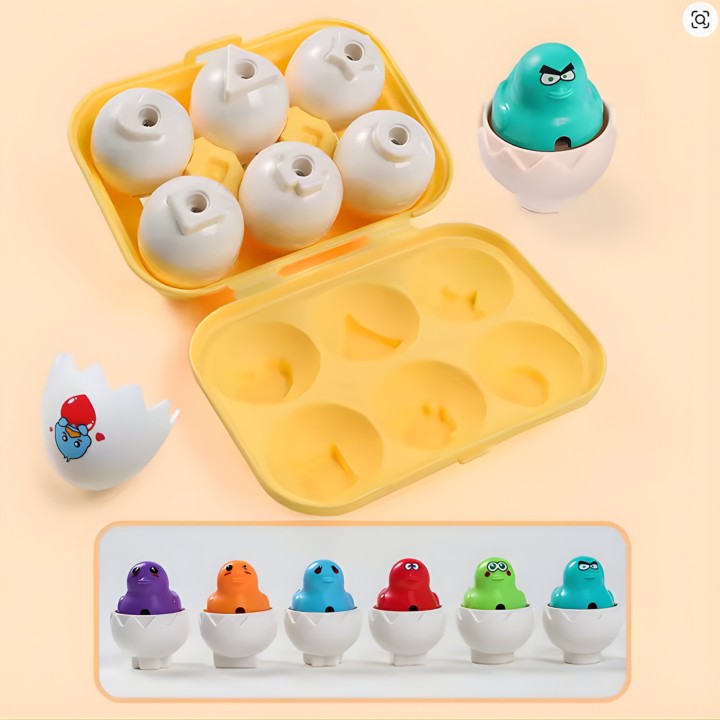 WOOPIE Układanka Sorter Montessori Kurczaczki Jajka 6szt - Zabawka