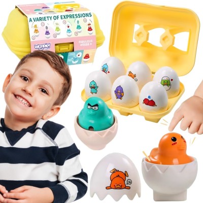 WOOPIE Układanka Sorter Montessori Kurczaczki Jajka 6szt - Zabawka