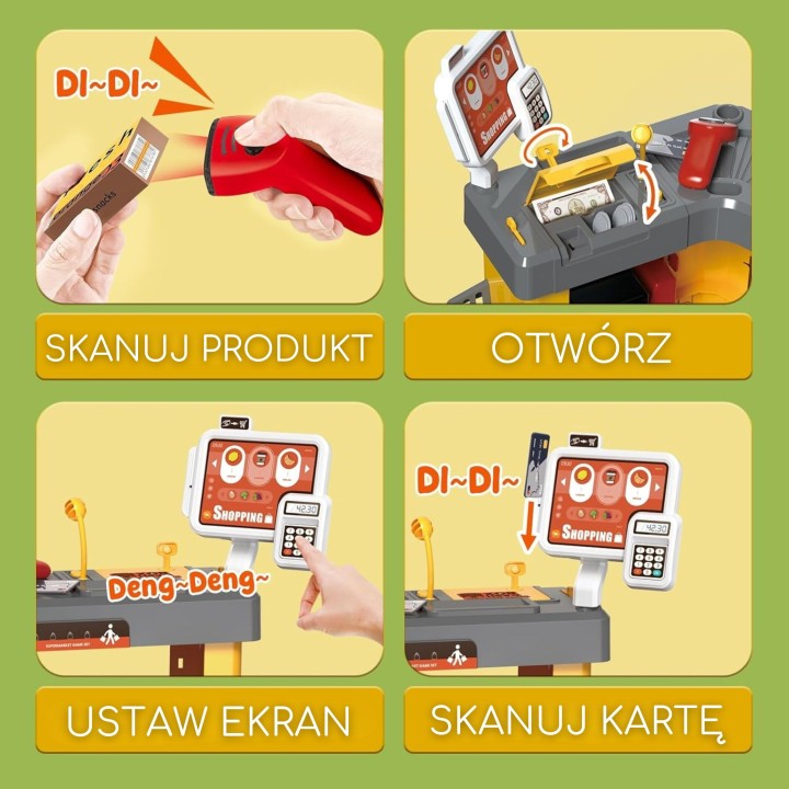 WOOPIE Interaktywny Super Market dla Dzieci - Akcesoria zabawkowe