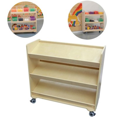 Regał na Kółkach MASTERKIDZ - 3 Półki do Tablicy STEM 800x800