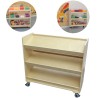 MASTERKIDZ Shelf on Wheels - 3 Shelves for STEM Board Accessories 800H x 800L