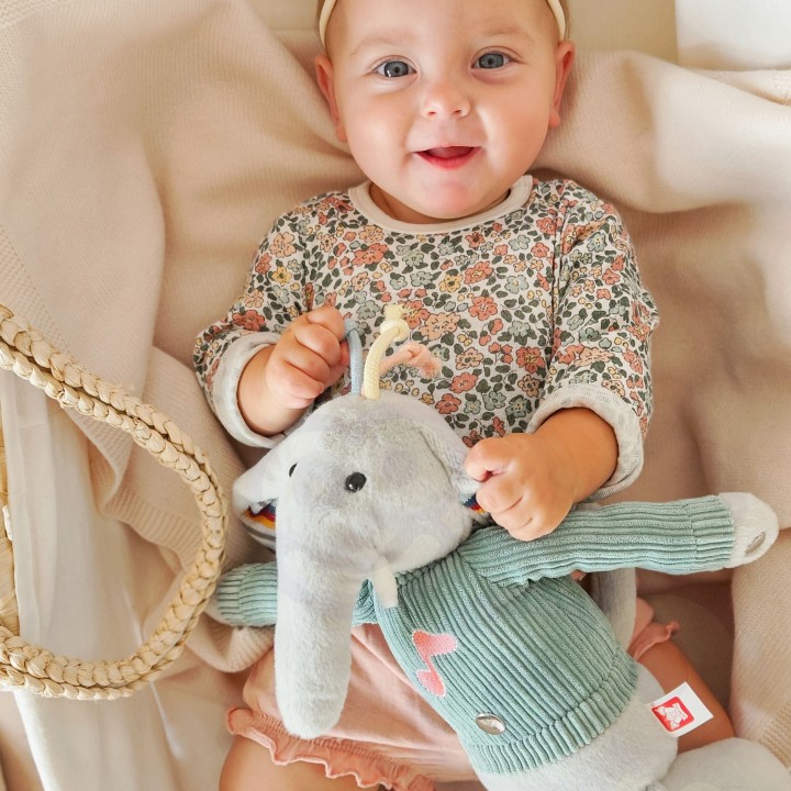 WOOPIE Elephant Cuddly Toy with Sound and Light for Children