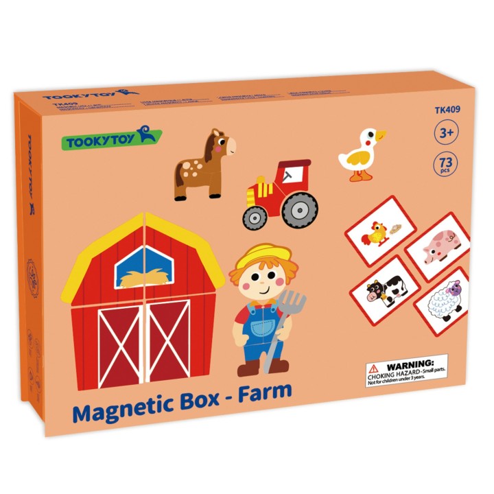 Układanka Magnetyczna Farma TOOKY TOY - Edukacyjne Puzzle dla Dzieci