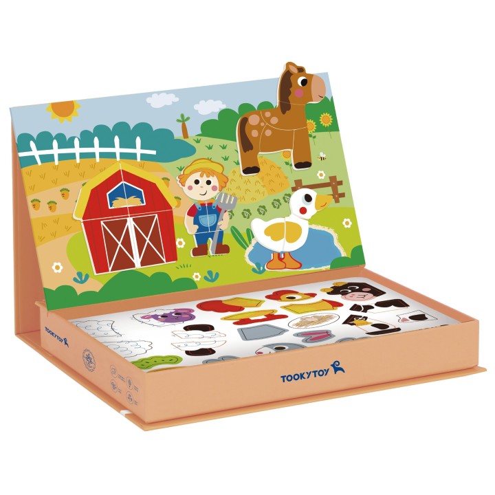 TOOKY TOY Magnetic Farm Puzzle - Educational Puzzles for Children