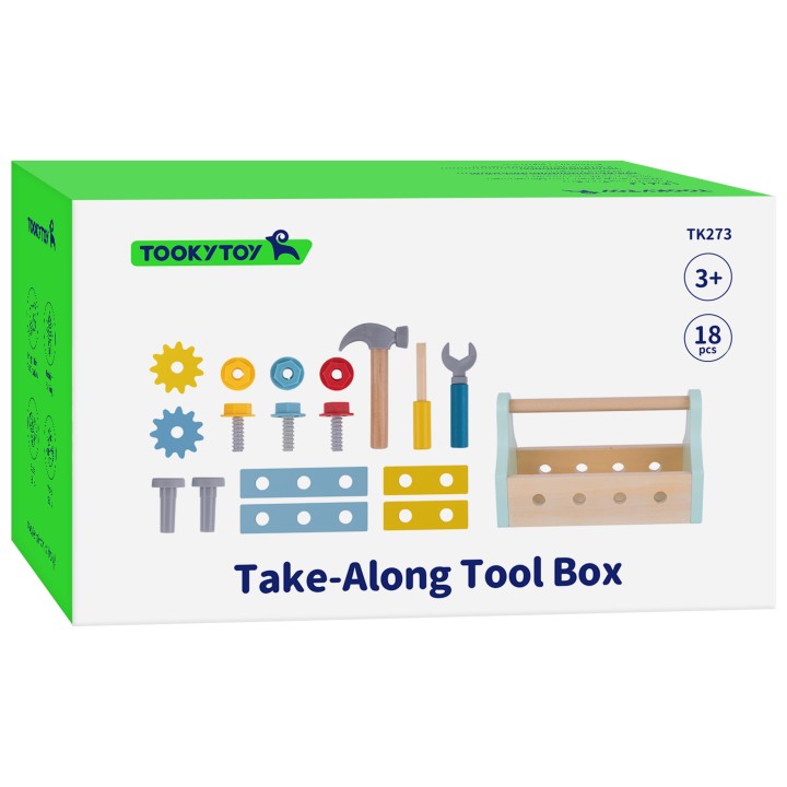 Tooky Toy Toolbox - Wooden Set for Toddlers