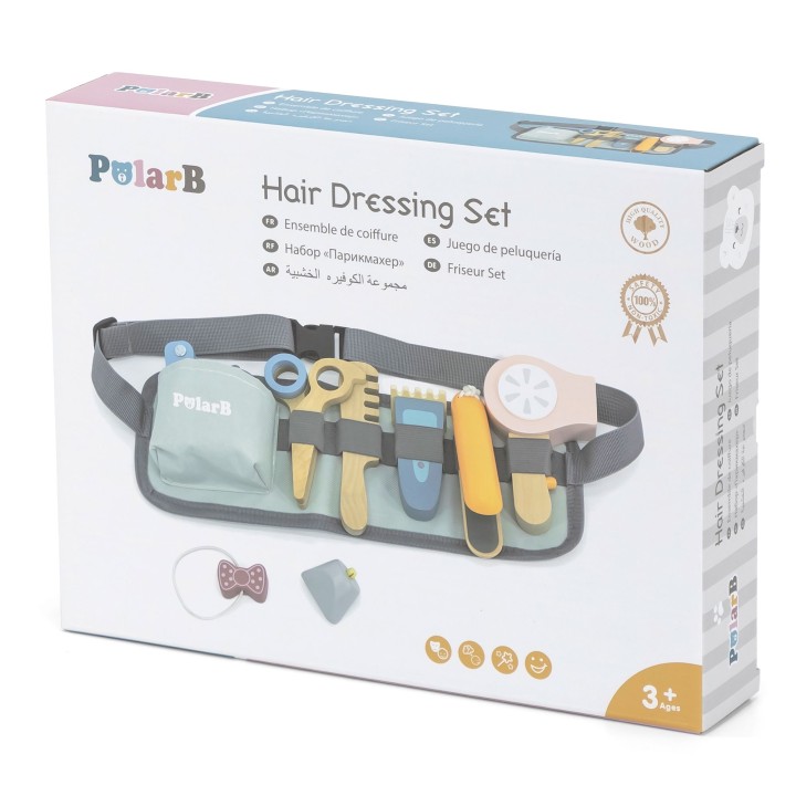 VIGA PolarB Wooden Hairdressing Set with Tools for Children