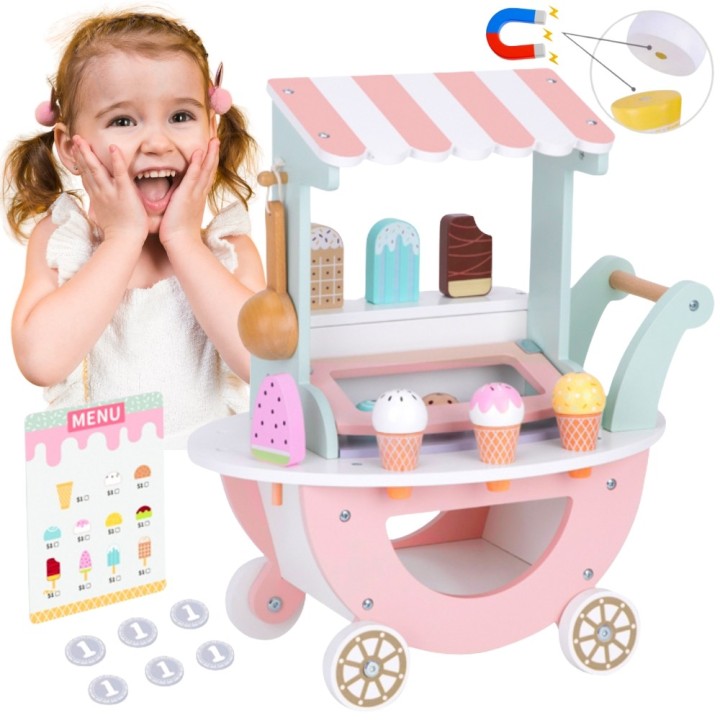 WOOPIE GREEN Ice Cream Shop XXL Ice Cream Cart - Pastel Shop