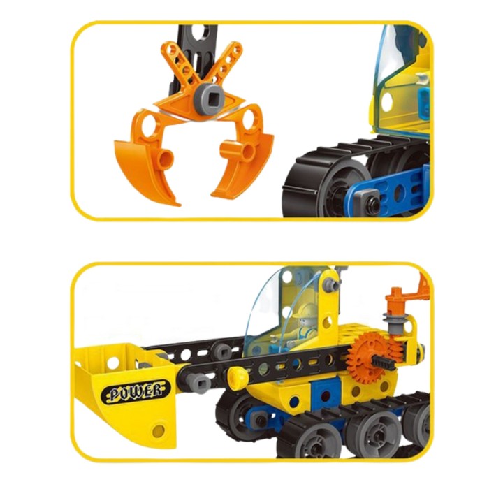 Build Your Own Construction Vehicles 6-in-1 STEAM Woopie Construction Set