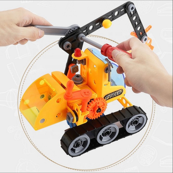 Build Your Own Construction Vehicles 6-in-1 STEAM Woopie Construction Set