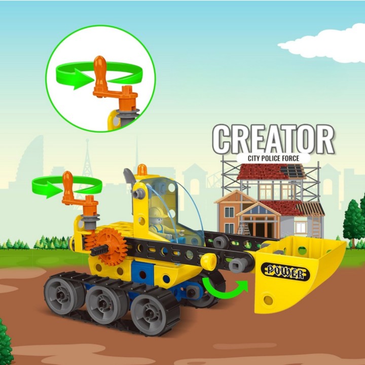 Build Your Own Construction Vehicles 6-in-1 STEAM Woopie Construction Set