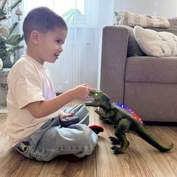 Zdalnie sterowany dinozaur z pilotem Woopie - zabawka interaktywna