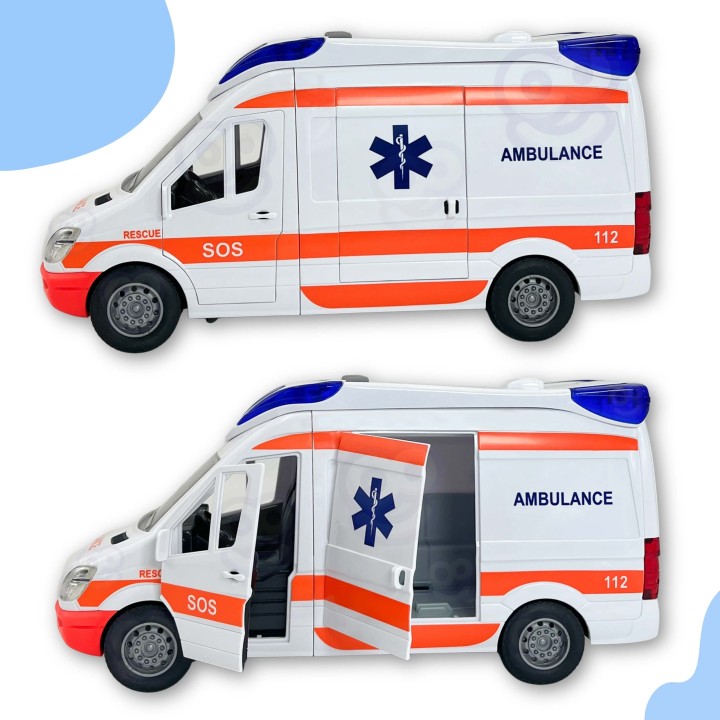Karetka Pogotowia Ambulans Woopie – zabawka z dźwiękiem i światłem