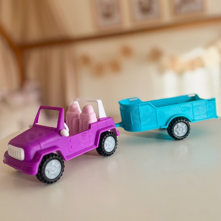 Niki Doll with Horse, Car and Trailer Set WOOPIE ROYAL - Farm