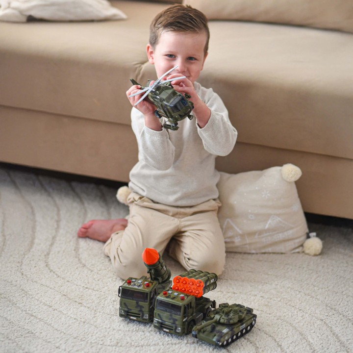 Military Set 4pcs Tank Helicopter Launchers WOOPIE – Light Sound