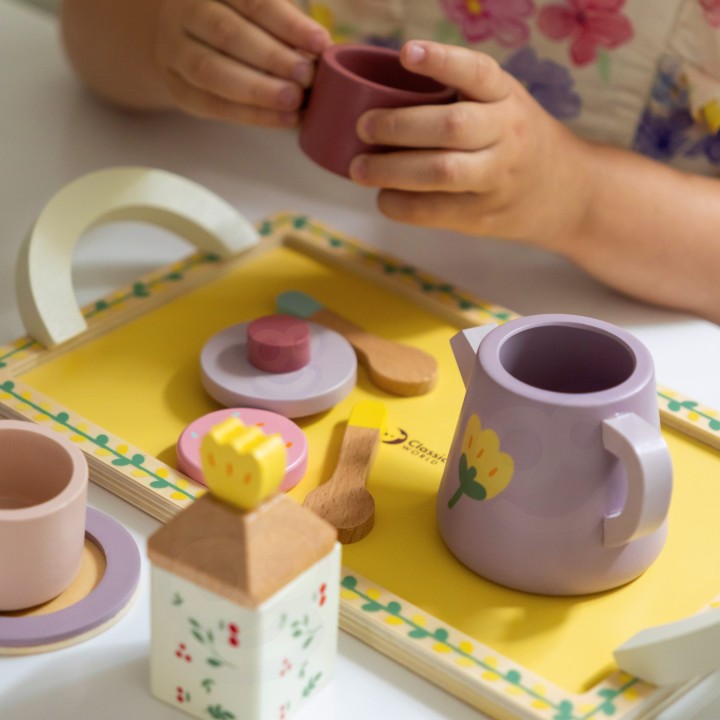 Wooden Tea and Dessert Set CLASSIC WORLD 14 pcs.