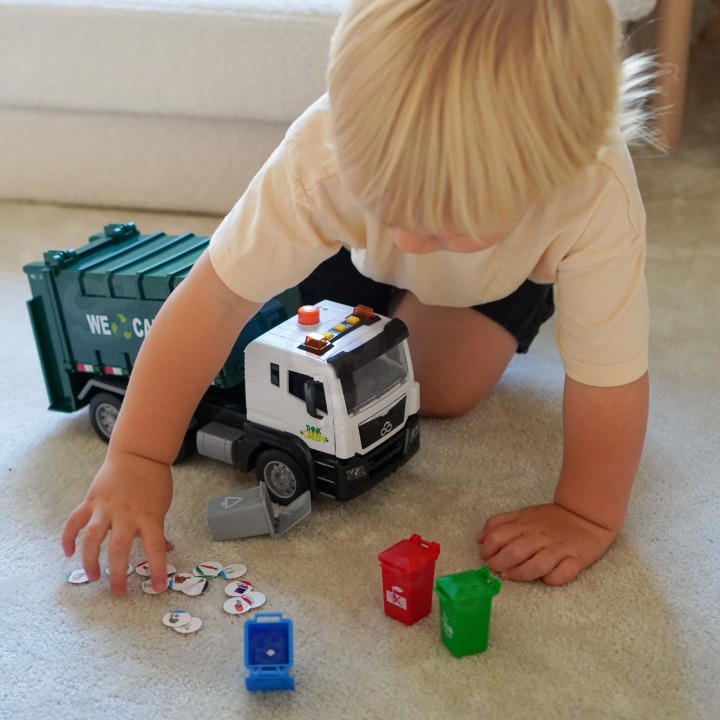 WOOPIE Garbage Truck 1:10 - Garbage Sorting Toy