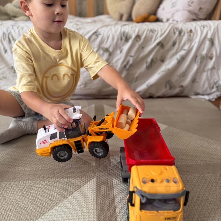 WOOPIE Construction Dump Truck 1:12 with Light and Sound Effects