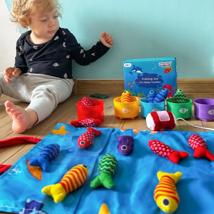 Woopie Little Angler's Set 6m+ - soft fish and mat