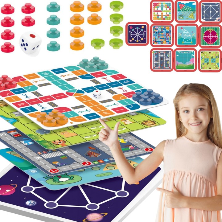 WOOPIE 10-in-1 Logic Board Game Set - Fun for Everyone