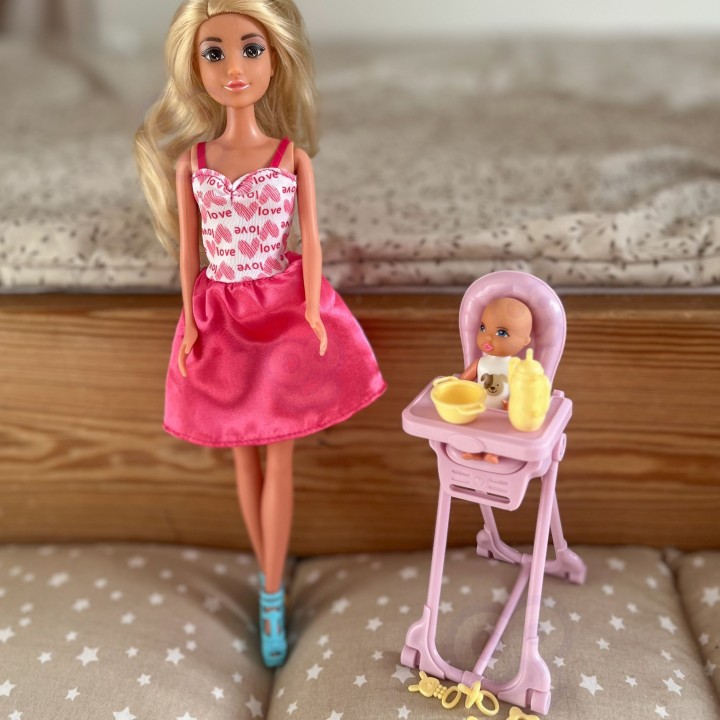 Woopie Baby Doll and Feeding Accessories Family Set