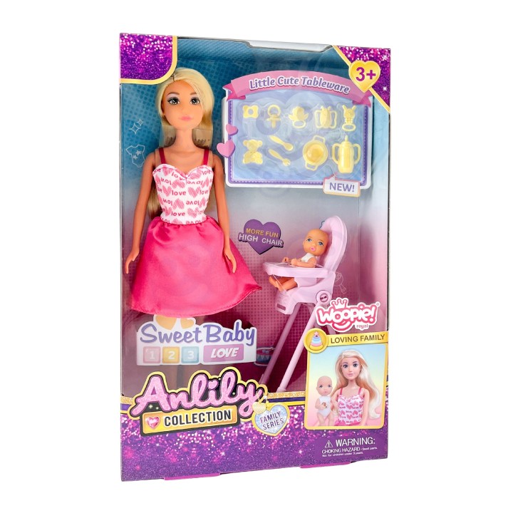 Woopie Baby Doll and Feeding Accessories Family Set