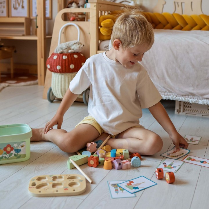 Magiczny Ogród Edukacyjny Box 5w1 Tooky Toy - Drewniany Sorter i Nauka