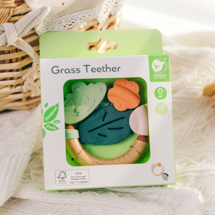 Wooden Sensory Teether EKO Classic World 0m+
