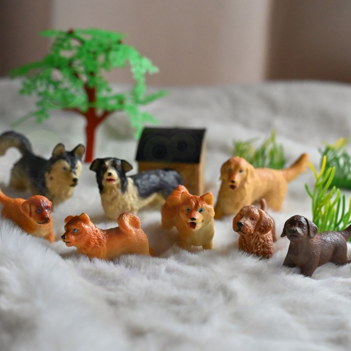WOOPIE Set of 16 Dog Figures - Toy for Children
