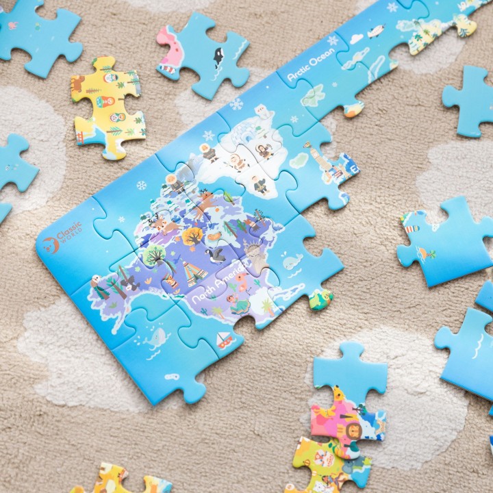 CLASSIC WORLD World Map Puzzle - Educational Toy For Children