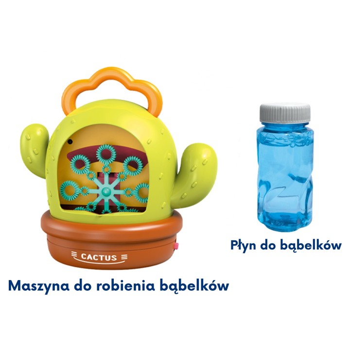 WOOPIE Maszyna do Baniek Mydlanych Kaktus Światło Muzyka
