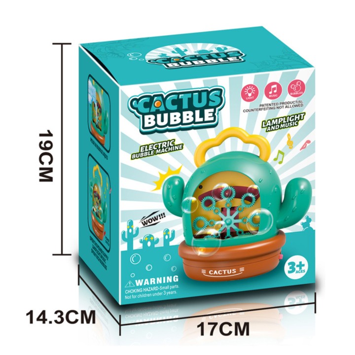 WOOPIE Bubble Machine Cactus Light Music