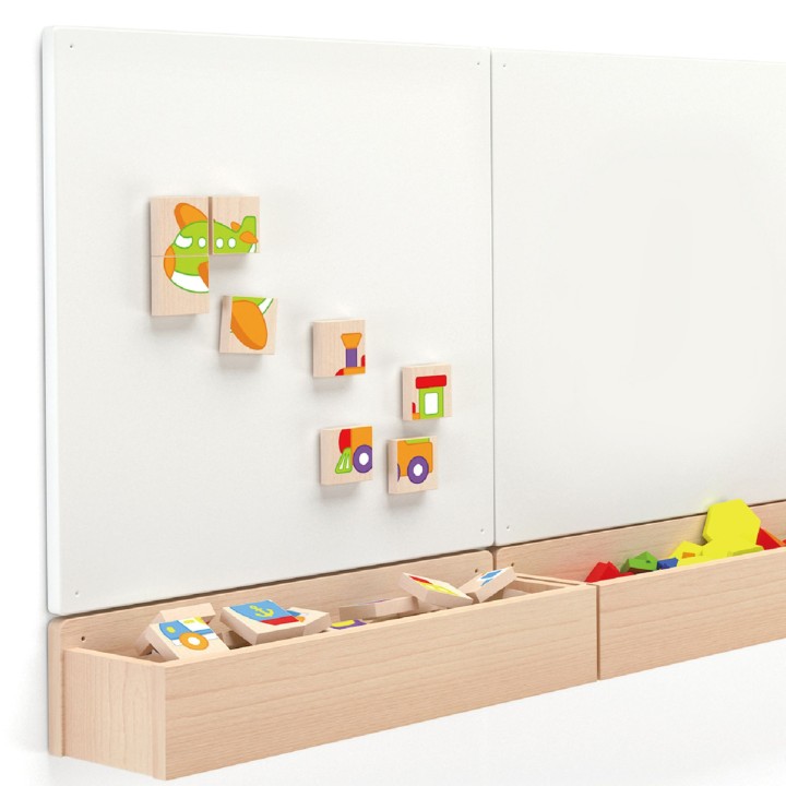 Viga Układanka drewniana pojazdy - Puzzle magnetyczne FSC