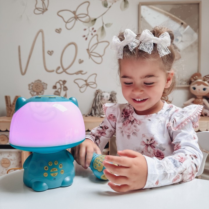 Lampka RGB z Głośnikiem Bluetooth - WOOPIE Turkusowa