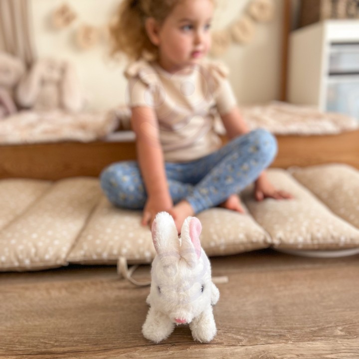 WOOPIE Bunny Interactive Plush Toy with Carrot White