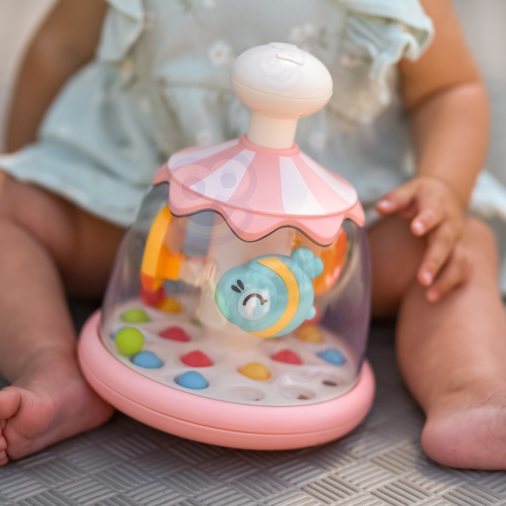 Interactive spinning top Snail carousel with balls by WOOPIE Baby