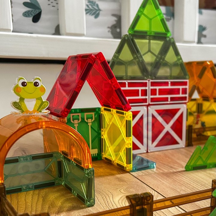 Woopie Farm Magnetic Blocks - Set of 50 Educational Animals