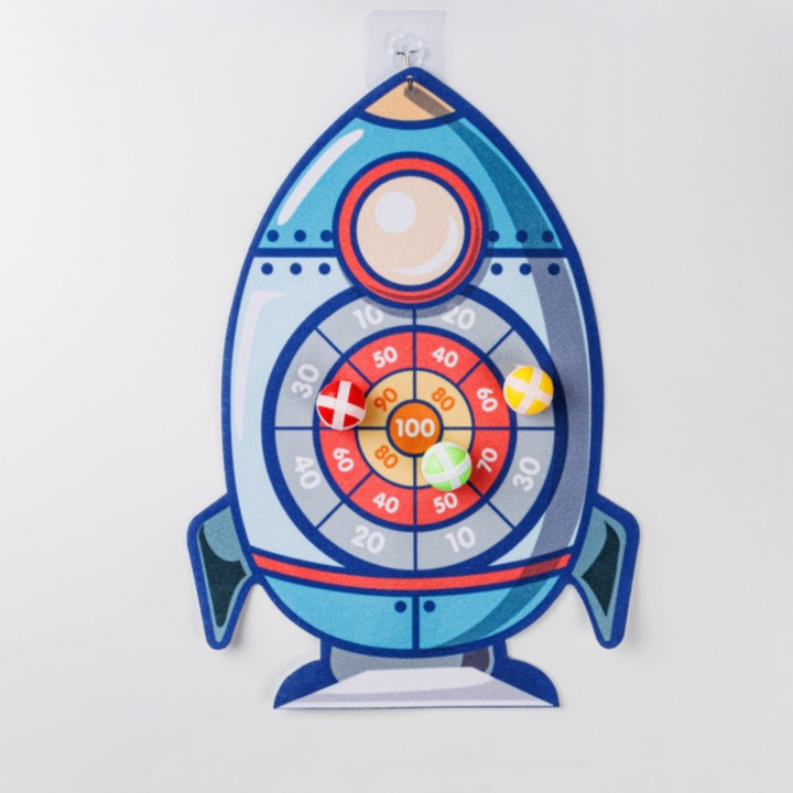 WOOPIE Velcro Darts Arcade Game - Shield and Rocket