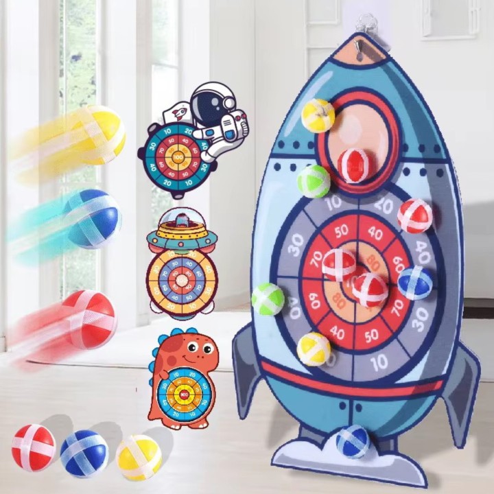 WOOPIE Velcro Darts Arcade Game - Shield and Rocket
