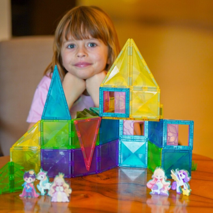 Woopie's Fairytale Castle Magnetic Blocks - 55 building blocks