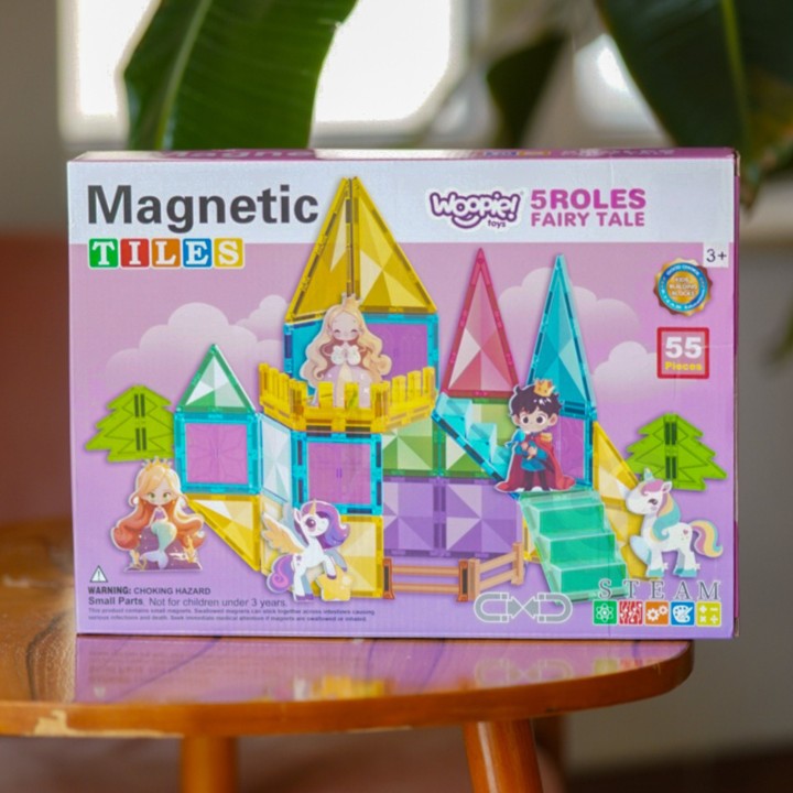 Woopie's Fairytale Castle Magnetic Blocks - 55 building blocks