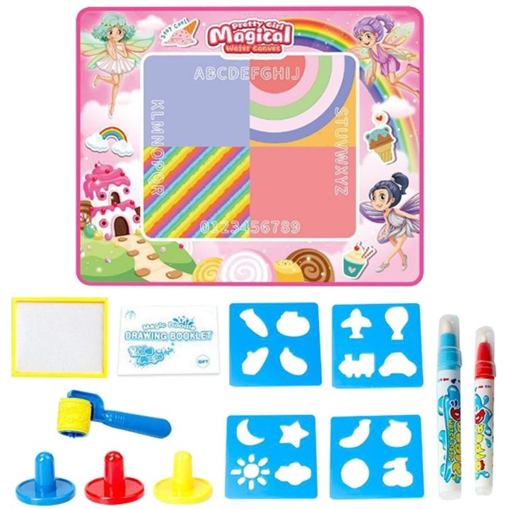 Colorful water drawing mat 100x80 cm – safe fun!