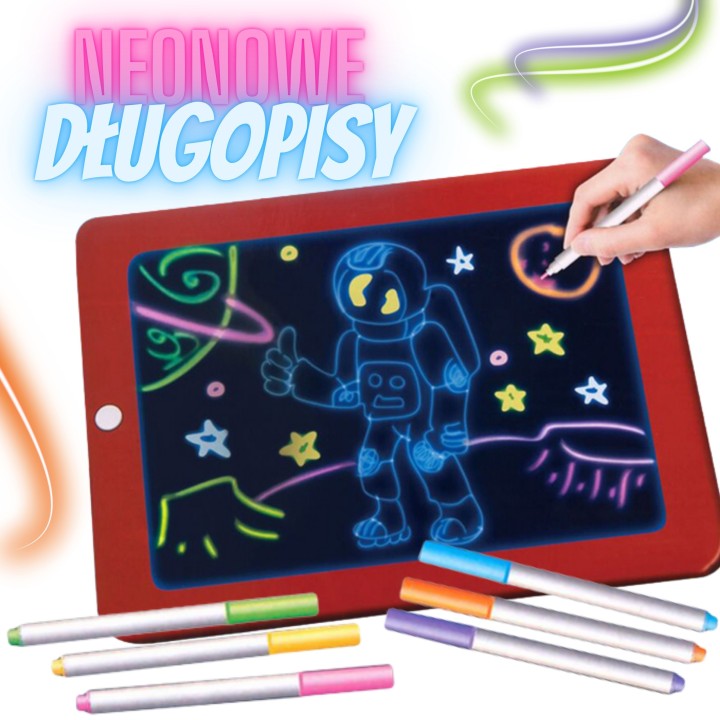 Magiczny Tablet Do Rysowania Woopie - LED, zabawa bez bałaganu