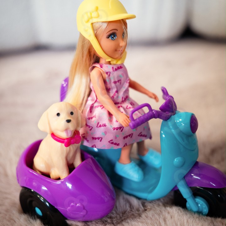 Ankiki doll with dog and scooter creative play set WOOPIE