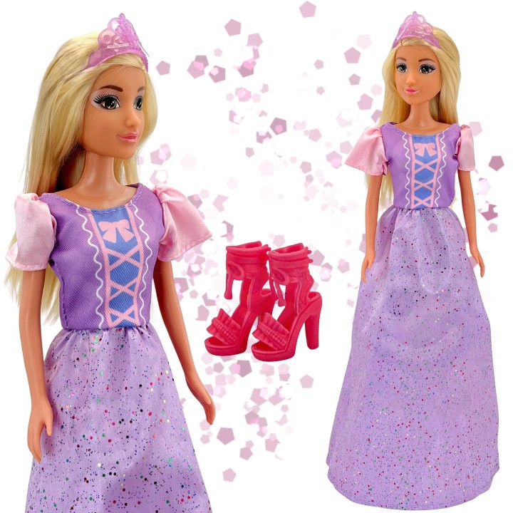 Princess Doll with Crown Blonde Lily WOOPIE – Long Dress