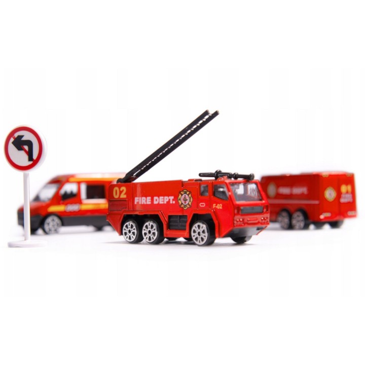 Transporter Samolot Strażacki z Autkami i Dźwiękami - WOOPIE