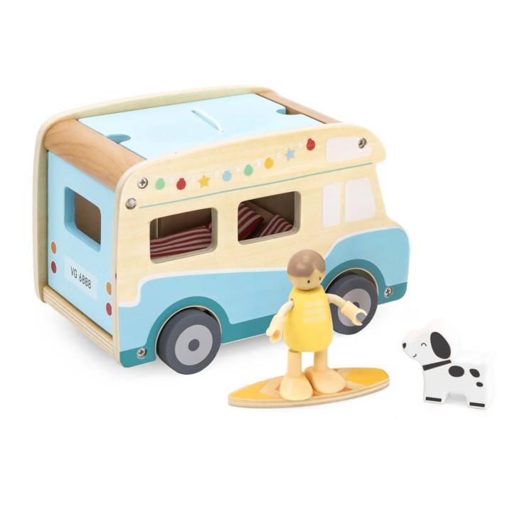 VIGA Wooden Beach Camper - A Toy for Little Explorers